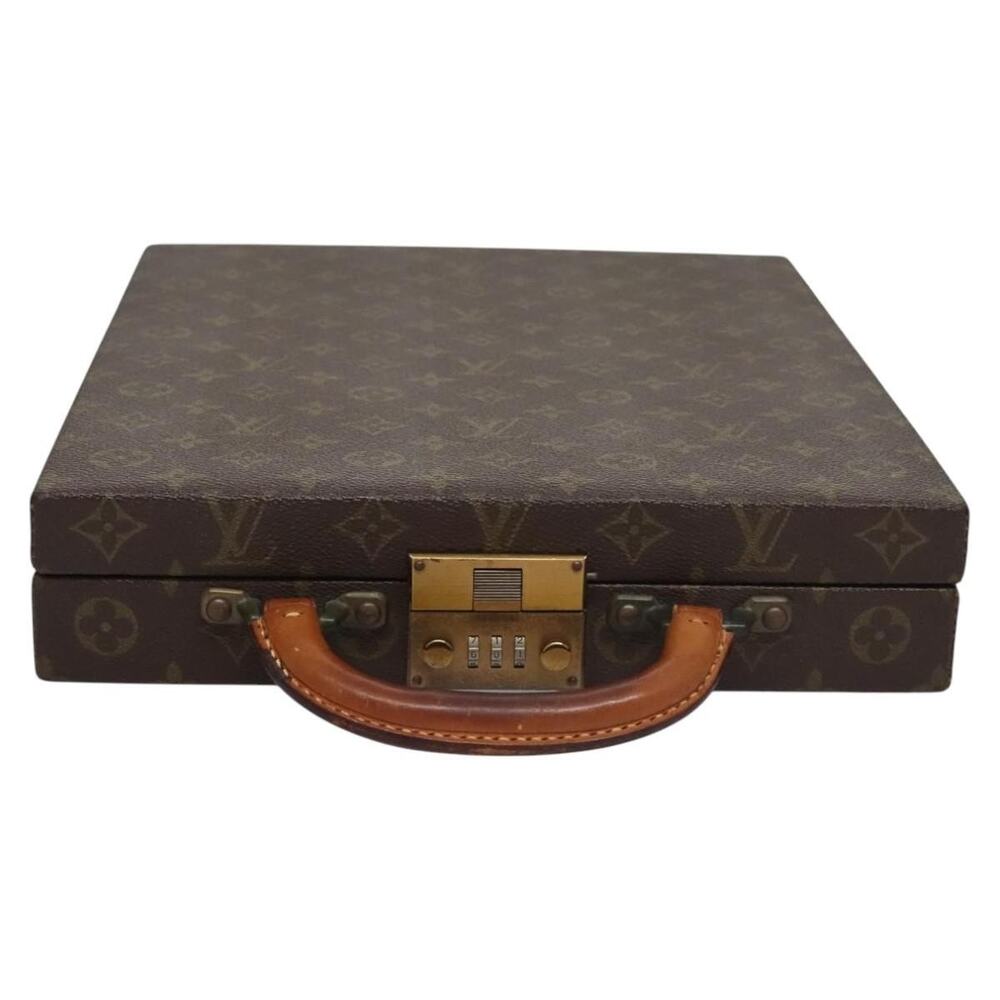 Louis Vuitton Monogram Attache Case Handbag Brown